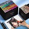 ATOPSTAR 120 Colors Alcohol Markers Artist Drawing Art Markers for Kids Dual Tip Markers for Adult Coloring Painting Supplies Perfect for Kids Boys Girls Students Adult Gift(120 Black Shell)